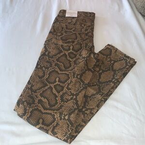 NWT Zara Animal Print Skinny Jeans